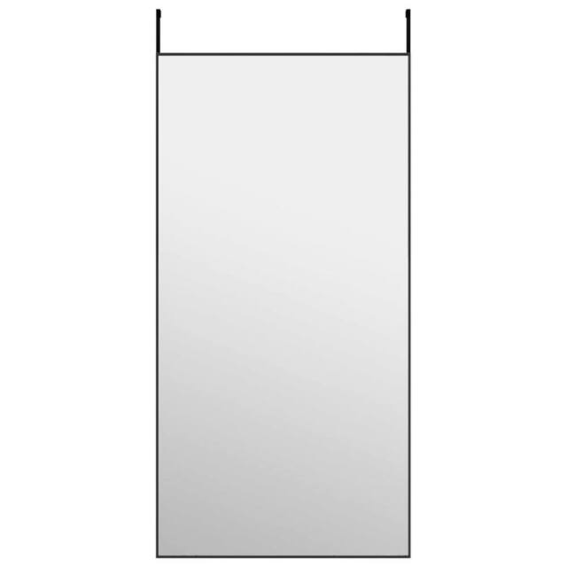 Berkfield Home Door Mirror Black 50x100 cm Glass & Aluminium - image 1