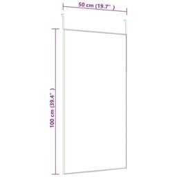Berkfield Home Door Mirror Black 50x100 cm Glass & Aluminium - thumbnail 4