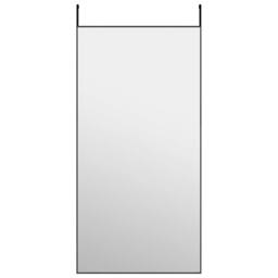Berkfield Home Door Mirror Black 50x100 cm Glass & Aluminium