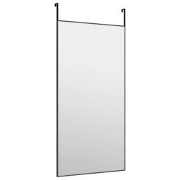 Berkfield Home Door Mirror Black 50x100 cm Glass & Aluminium - thumbnail 3