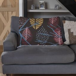 Benjamin Tate Design Prints Of Autumn Leaves Blanket in Natural - Size: 120 cm x 150 cm - thumbnail 2