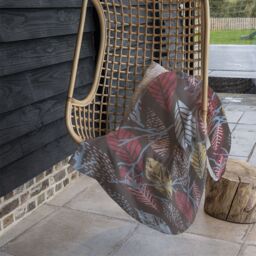 Benjamin Tate Design Prints Of Autumn Leaves Blanket in Natural - Size: 120 cm x 150 cm - thumbnail 4