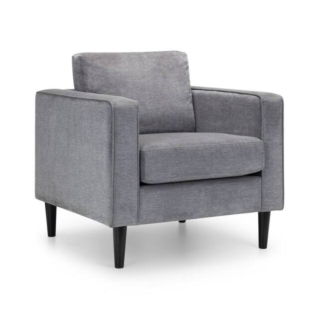 Cheshire Hayward Chair in Grey Chenille Fabric in Dark Grey - image 1
