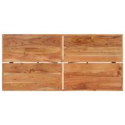 Berkfield Home Bar Table 150x70x107 cm Solid Wood Acacia & Iron in Brown - Size: 150 x 70 x 107 cm - thumbnail 4