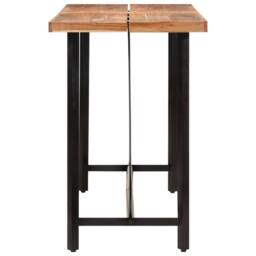 Berkfield Home Bar Table 150x70x107 cm Solid Wood Acacia & Iron in Brown - Size: 150 x 70 x 107 cm - thumbnail 3