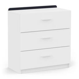 CALICOSY ARLO 3-Drawer Chest, White, 77 Cm Wide in White - thumbnail 8