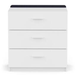 CALICOSY ARLO 3-Drawer Chest, White, 77 Cm Wide in White - thumbnail 7