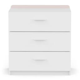CALICOSY ARLO 3-Drawer Chest, White, 77 Cm Wide in White - thumbnail 1