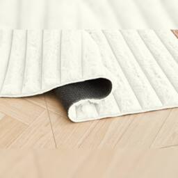 HOME LUXE INTERIOR White Plush Ribbed Rug - Ultra Soft Deep Pile Bedroom Carpet 120x170cm - Size: 80 cm x 150 cm - thumbnail 2