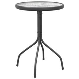 Berkfield Home Garden Table Ã˜50x71 cm Steel Anthracite in Black - Size: 50x71 cm - thumbnail 2