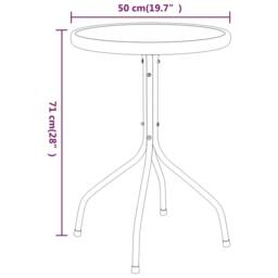 Berkfield Home Garden Table Ã˜50x71 cm Steel Anthracite in Black - Size: 50x71 cm - thumbnail 5