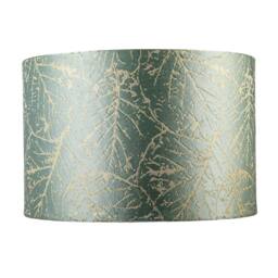 Happy Homewares Abstract Botanical Motif Jacquard Fabric Lamp Shade in Silver Duck Egg - Size: 12 inches - thumbnail 4