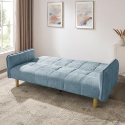 Home Detail Bergamot Sofa Bed in Blue - Size: 3 Seater - thumbnail 2