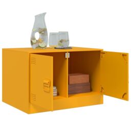 Berkfield Home Coffee Table Mustard Yellow 67x50x44 cm Steel - Size: 67 x 50 x 44 cm - thumbnail 5