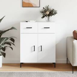 Berkfield Home Sideboard White 69.5x34x90 cm Engineered Wood - thumbnail 2