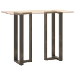 Berkfield Home Bar Table Legs T-Shaped¬†2 pcs Natural Steel 40x35x(110-111) cm Steel in Black - thumbnail 8