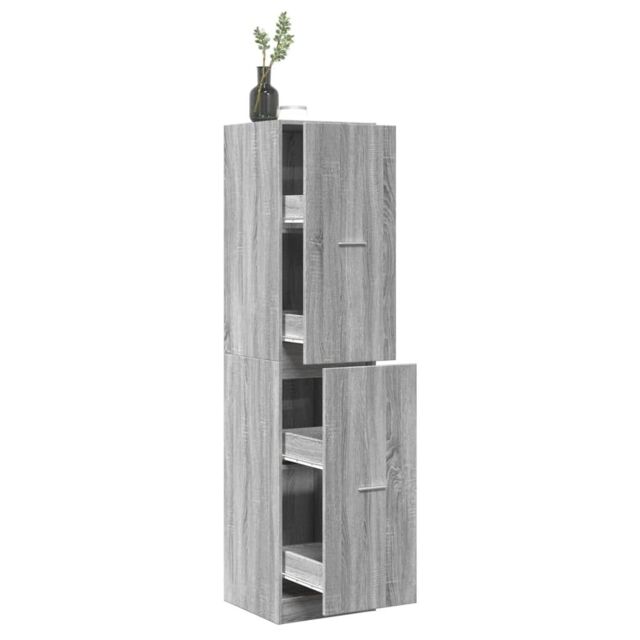 Berkfield Home Apothecary Cabinet¬†Grey Sonoma 40x41x174.5 cm Engineered Wood in Grey - image 1