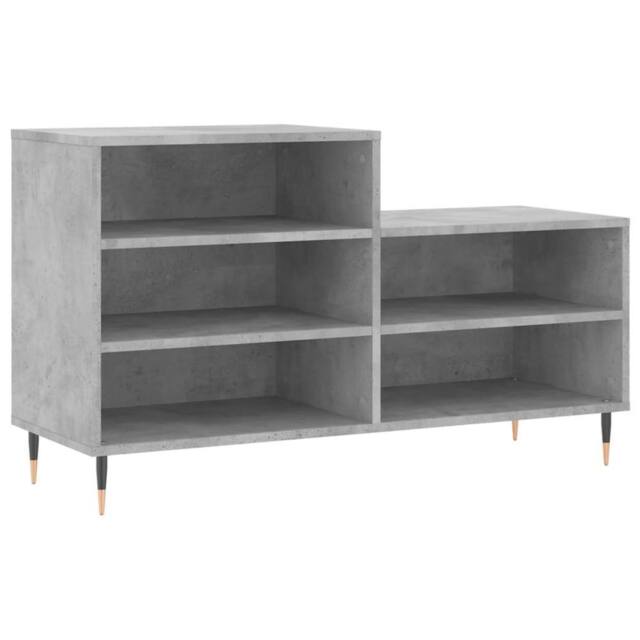 Berkfield Home Shoe Cabinet Concrete Grey 102x36x60 cm Engineered Wood - Size: 102 x 36 x 60 cm - image 1