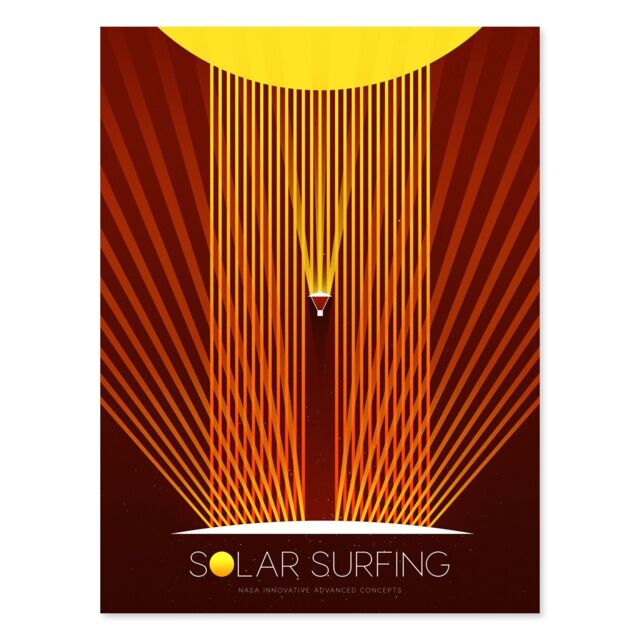"Artery8 NASA Solar Surfing Innovative Advanced Concepts Wall Art Print in Red - Size: W18"" x H24""" - image 1