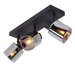 Lucide 'ALION' Dimmable Stylish Rotatable Indoor Ceiling Spotlight Bar 3xE14 in Black - thumbnail 5