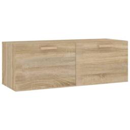 Berkfield Home Wall Cabinet Sonoma Oak 100x36.5x35 cm Engineered Wood in Brown - thumbnail 2