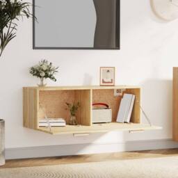 Berkfield Home Wall Cabinet Sonoma Oak 100x36.5x35 cm Engineered Wood in Brown - thumbnail 3