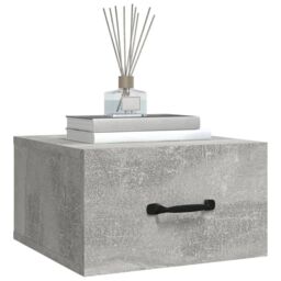 Berkfield Home Wall-mounted Bedside Cabinets 2 pcs Concrete Grey 35x35x20 cm - Size: 35 x 35 x 20 cm - thumbnail 4