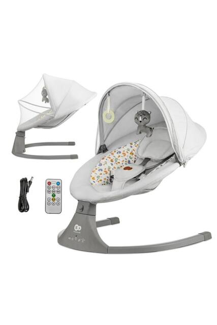 Kinderkraft LUMI 2 Baby Electric Rocker Bouncer Side To Side Mains or Batteries in Light Grey - image 1