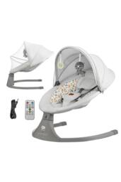 Kinderkraft LUMI 2 Baby Electric Rocker Bouncer Side To Side Mains or Batteries in Light Grey