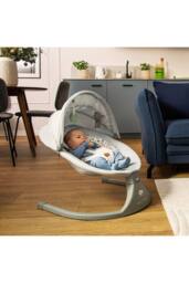Kinderkraft LUMI 2 Baby Electric Rocker Bouncer Side To Side Mains or Batteries in Light Grey - thumbnail 2
