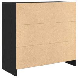 Berkfield Home Sideboard with Drawer Black Oak 80x34x76 cm Engineered Wood - Size: 80 x 34 x 76 cm - thumbnail 8