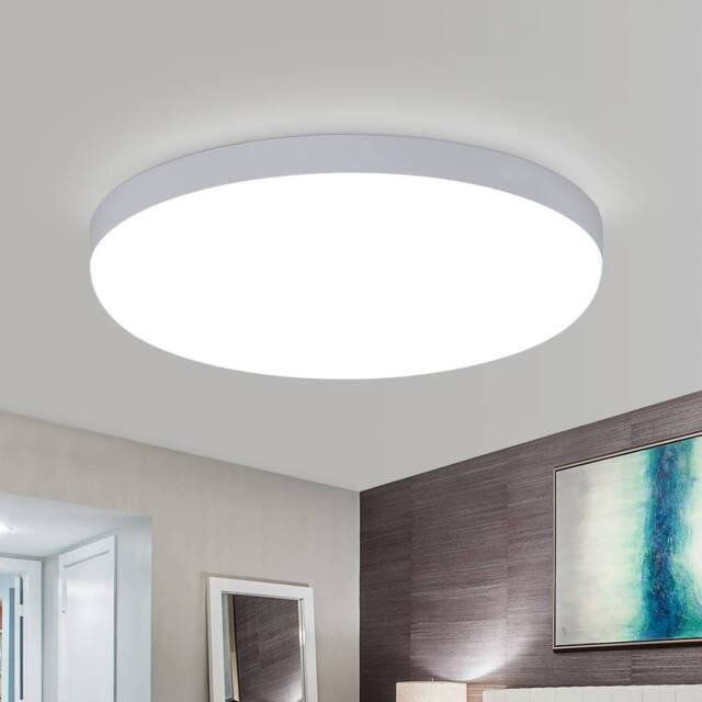 Goeco Round LED Ceiling Light 32W IP54 Waterproof 6500K for Bathroom Bedroom in White - image 1