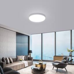 Goeco Round LED Ceiling Light 32W IP54 Waterproof 6500K for Bathroom Bedroom in White - thumbnail 2