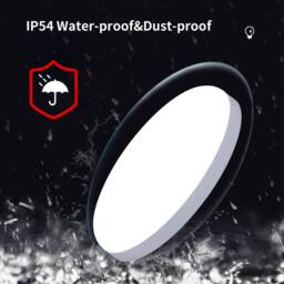 Goeco Round LED Ceiling Light 32W IP54 Waterproof 6500K for Bathroom Bedroom in White - thumbnail 6