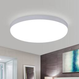 Goeco Round LED Ceiling Light 32W IP54 Waterproof 6500K for Bathroom Bedroom in White - thumbnail 1