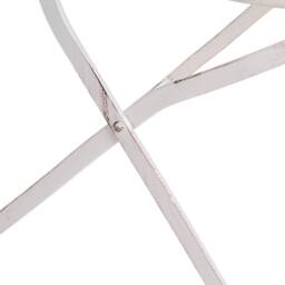 Wyld and Coco Peacock Motif Iron Folding Garden Chairs 2Pc Off-White in White - thumbnail 9