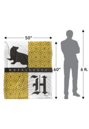 Harry Potter Blanket, 152x127 cm House Pride Hufflepuff Silky Touch Super Soft Throw Blanket in White - thumbnail 5