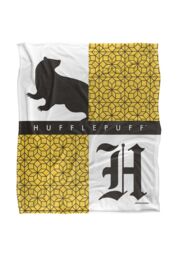 Harry Potter Blanket, 152x127 cm House Pride Hufflepuff Silky Touch Super Soft Throw Blanket in White - thumbnail 1