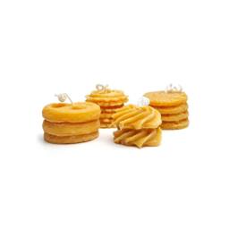 Voltico Cookies Shaped Scented Candles 4 Pack - Coffee & Milk Aroma in Orange - thumbnail 5