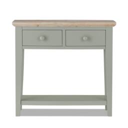 Statement Furniture Florence Console Table with 2 Drawers in Light Green - thumbnail 4