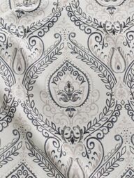 Luxury Living Victoria Room Darkening Ring Top Curtains in Silver - Size: 168 cm width x 229 cm drop - thumbnail 2