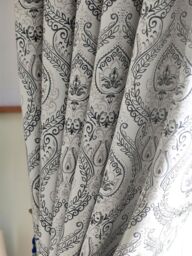 Luxury Living Victoria Room Darkening Ring Top Curtains in Silver - Size: 168 cm width x 229 cm drop - thumbnail 3