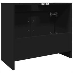 Berkfield Home Sink Cabinet Black 63x29x55 cm Engineered Wood - Size: 63 x 29 x 55 cm - thumbnail 7