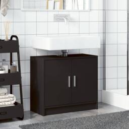 Berkfield Home Sink Cabinet Black 63x29x55 cm Engineered Wood - Size: 63 x 29 x 55 cm