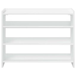 Berkfield Home Shoe Rack White 80x25x62 cm Engineered Wood - Size: 80 x 25 x 62 cm - thumbnail 4