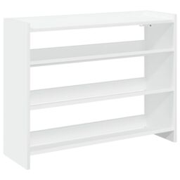 Berkfield Home Shoe Rack White 80x25x62 cm Engineered Wood - Size: 80 x 25 x 62 cm - thumbnail 2