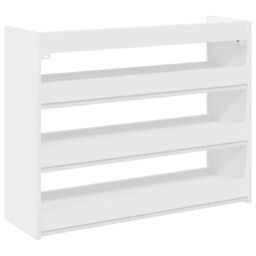 Berkfield Home Shoe Rack White 80x25x62 cm Engineered Wood - Size: 80 x 25 x 62 cm - thumbnail 6