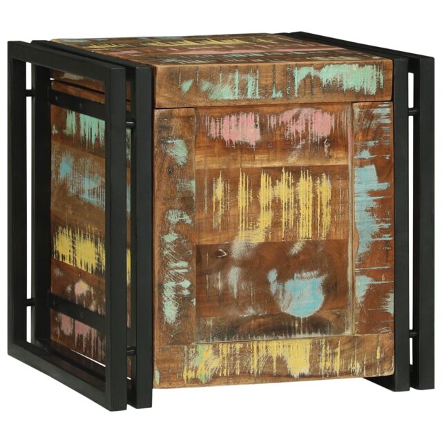 Berkfield Home Storage Box Multicolor 40 x 40 x 40 cm Solid Acacia wood in Brown - image 1