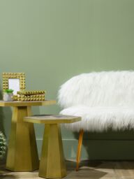 Orsina Crisp White Seat 2 Seater Sofa with Gold Legs - thumbnail 2