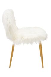 Orsina Crisp White Seat 2 Seater Sofa with Gold Legs - thumbnail 5